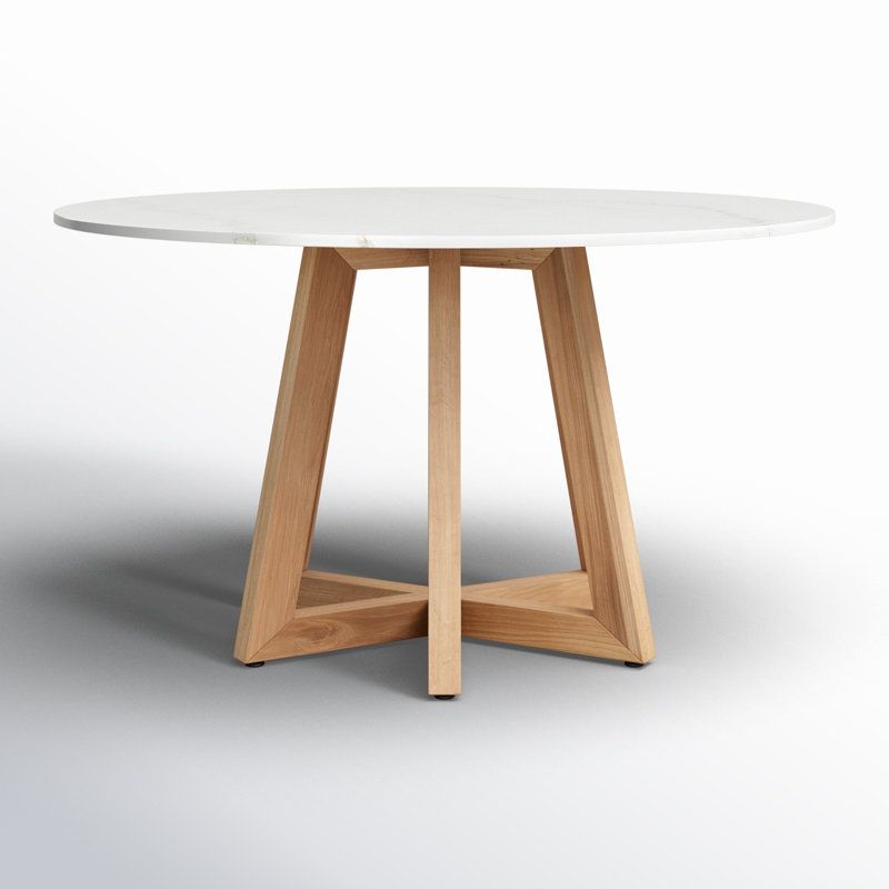 Oleta Round Marble Dining Table, 30" H x 55" L x 55" W