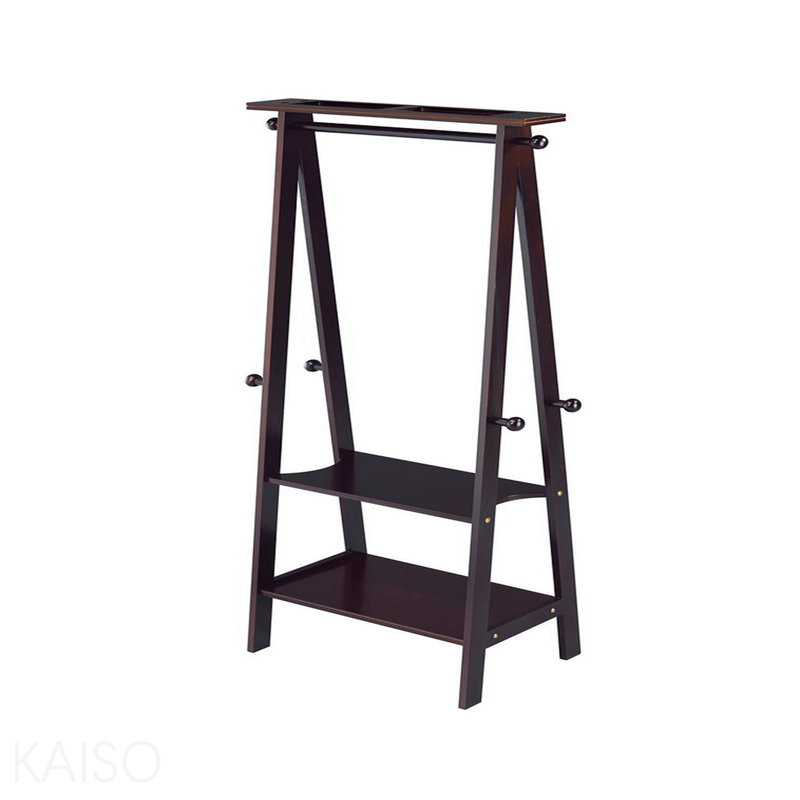 Portemanteau 59 po en bois espresso foncé