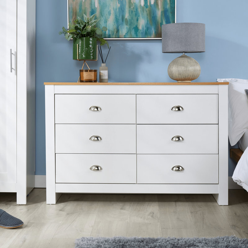 Itzayani 120cm W 6 - Drawer Chest of Drawers, White