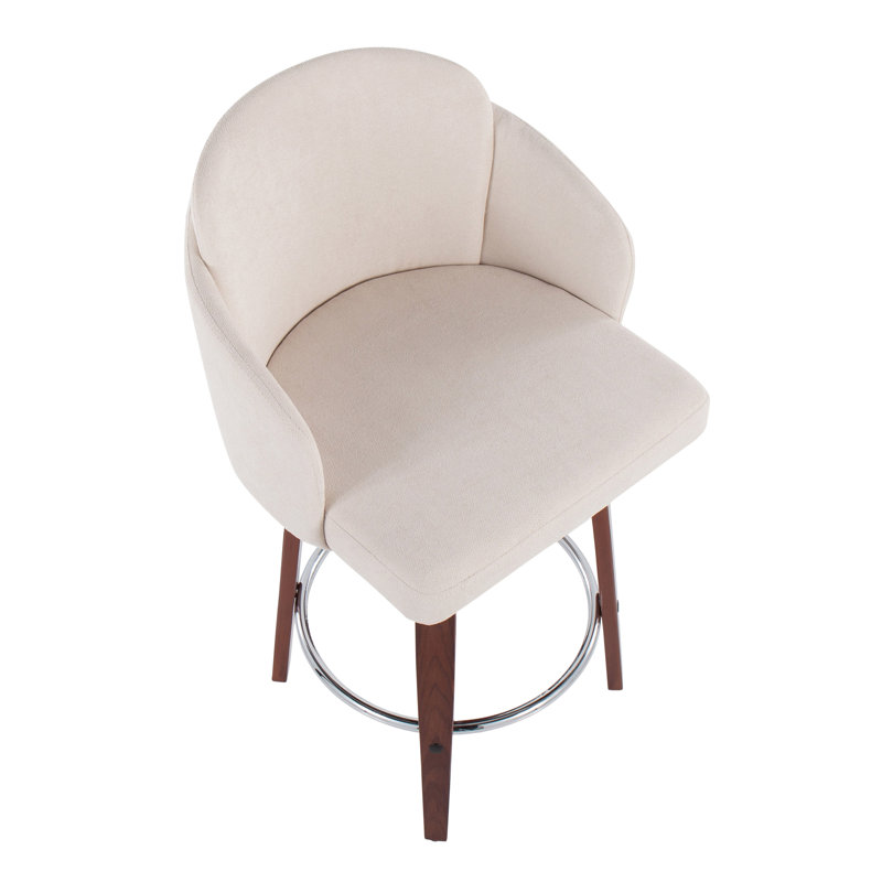 Tabouret tournant 25 "Violetta, Noyers, Crème