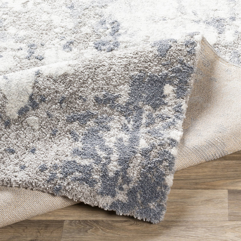 Kolar Abstract Beige/Gray Rug, Rectangle 6'7" x 9'6"