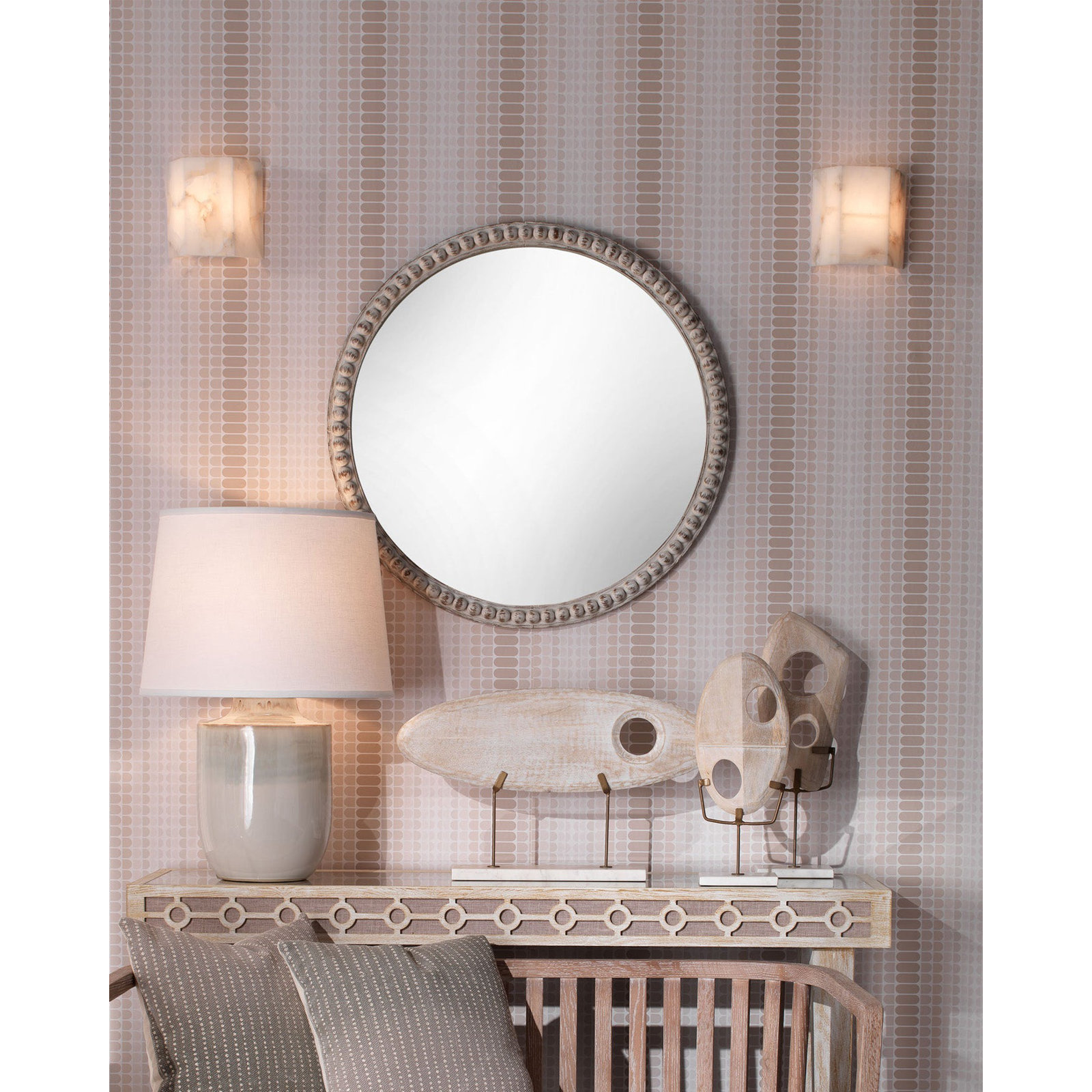 Susannah Single Light Dimmable Flush Mounted Sconce, White