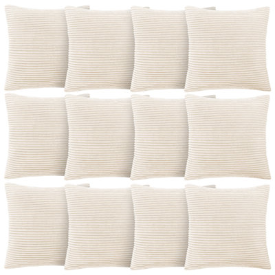 Aspire Homeware Striped Square Velvet Cushion Cover