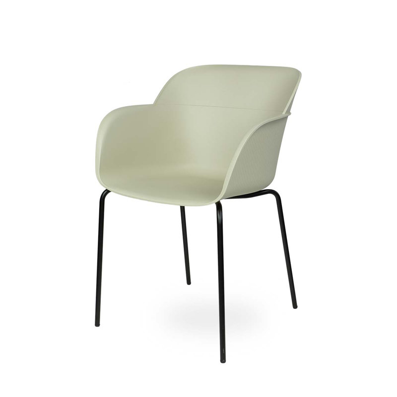 Liara 45cm H Armchair, Beige, Black