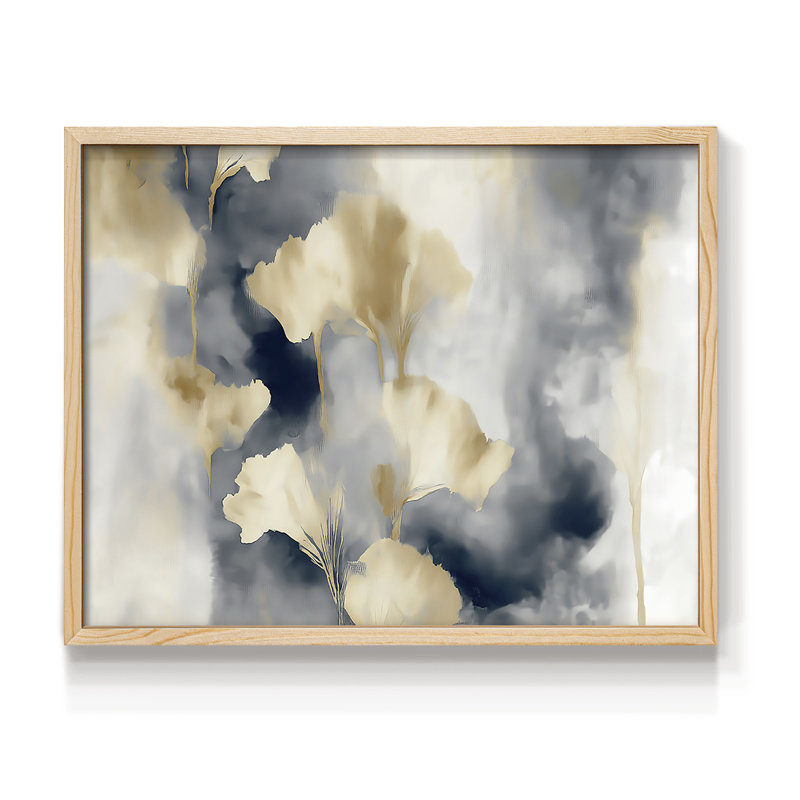 Abstrait, série C, reproduction encadrée, Naturel, H 11 po x l 14 po