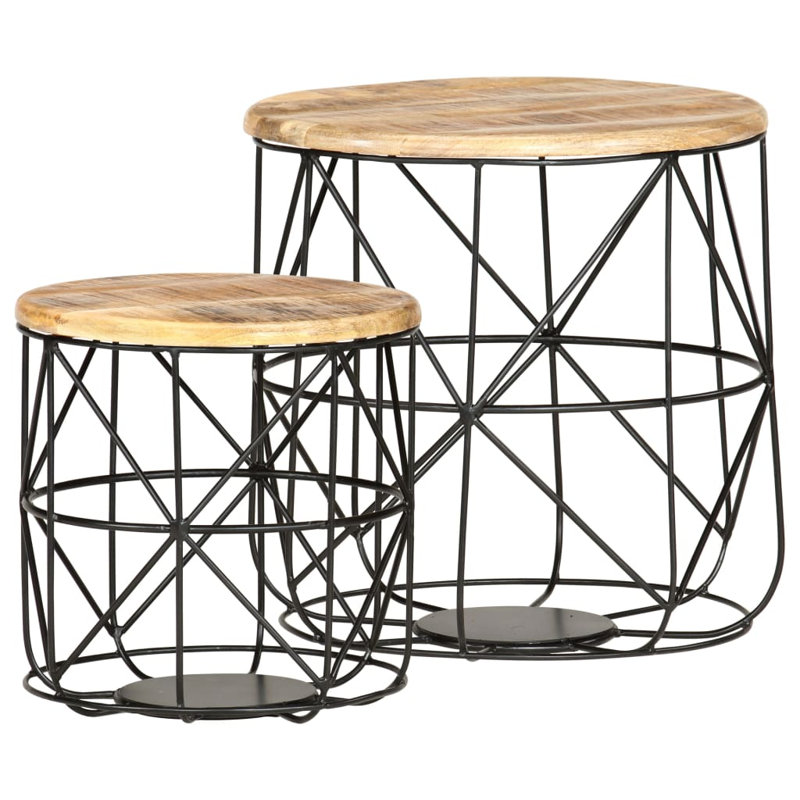 Winsor 2 - Piece Solid Wood Top Living Room Table Set