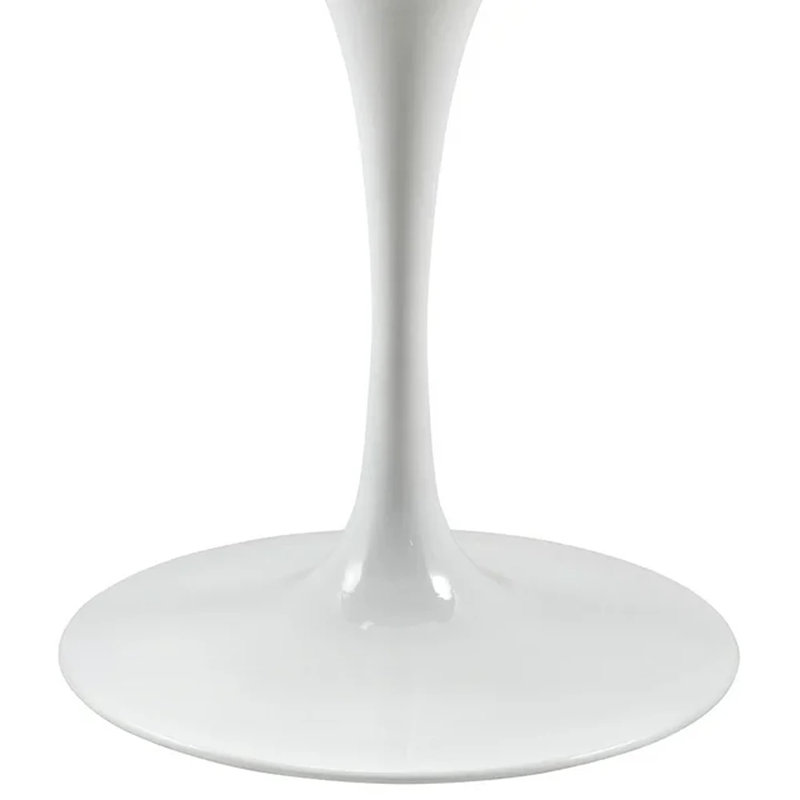Modway Lippa Round Dining Table, White, 28.5" H x 48" W x 48" D