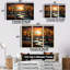 «Enchanted Forest Blue Stream Sunset - River», ensemble d'art mural-479795083-479795076