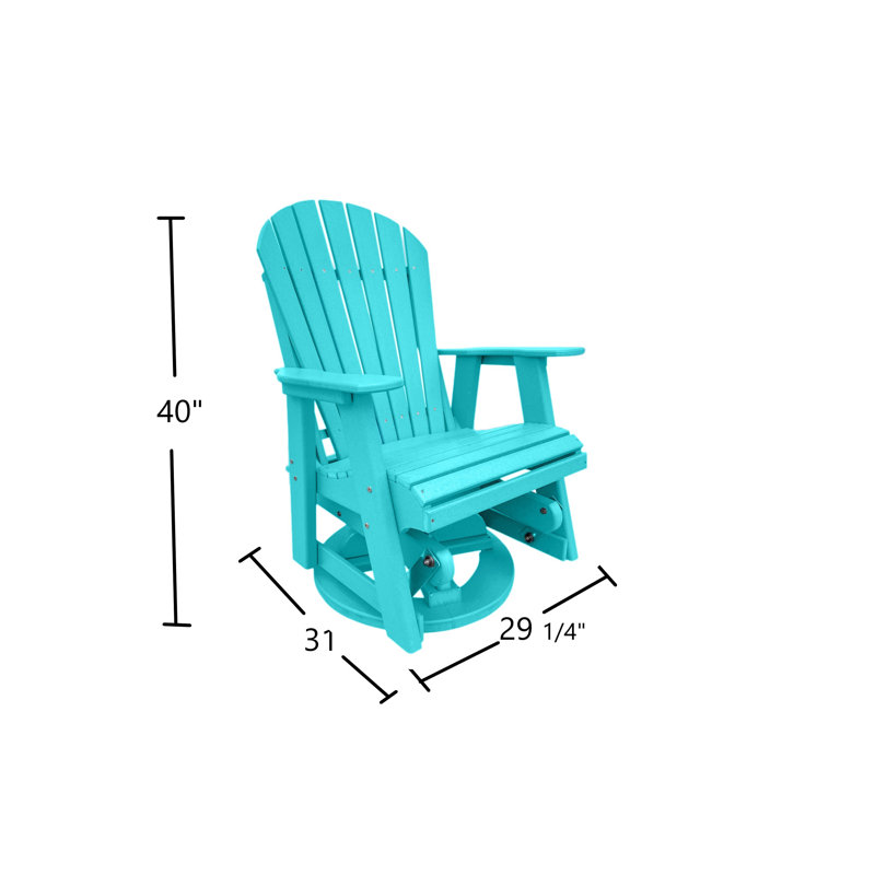 Chaise de patio pivotante Agamenn, Bleu sarcelle