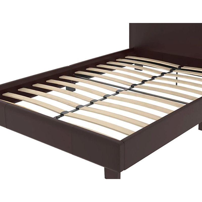 Upholstered Bed Frame, Double (4'6), Brown