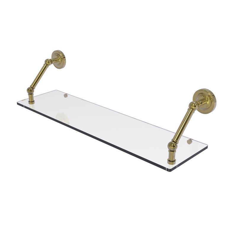Alcott Bracket Shelf, Unlacquered Brass, 8" H x 30" W x 8'" D