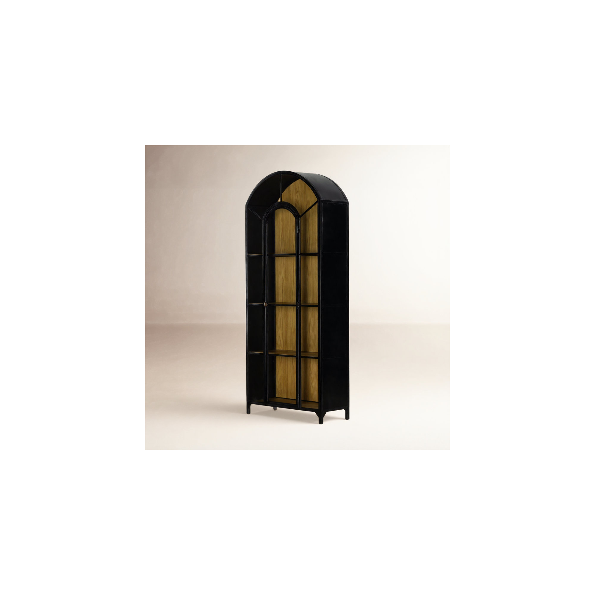 Bayline Dining Cabinet, Black/Oak