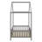 Floor Bed With Canopy, House Shape Bed Frame With High Railings, Wood Bed With Roof-977988929