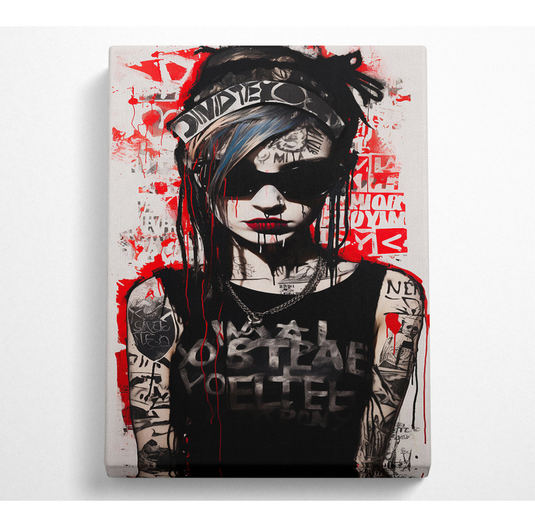 Punk Rock Girl - Kunstdrucke auf Leinwand