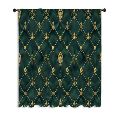 Baroque Elegance Bathroom Sheer Curtain Single Panel