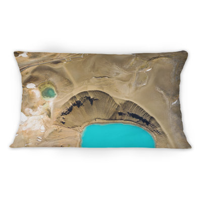Petit coussin volcanique Krafla, Azure Water I - French Country