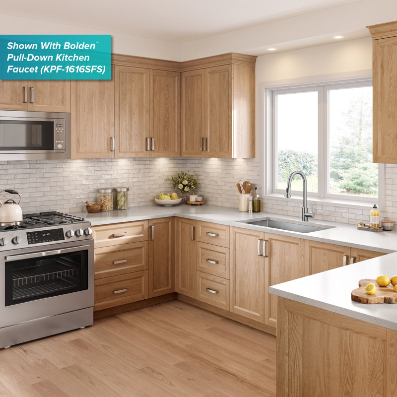 Évier de cuisine en acier inoxydable calibre 18 KRAUS Fairlane, H 9 po x L 33 po x l 19 po, Bol simple