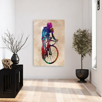 «Vibrant Cycling Sprint», art mural contemporain