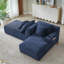 Chaise longue double compressible avec porte-gobelets - sans assemblage, causeuse moelleuse moderne pour un confort intérieur-1596365732