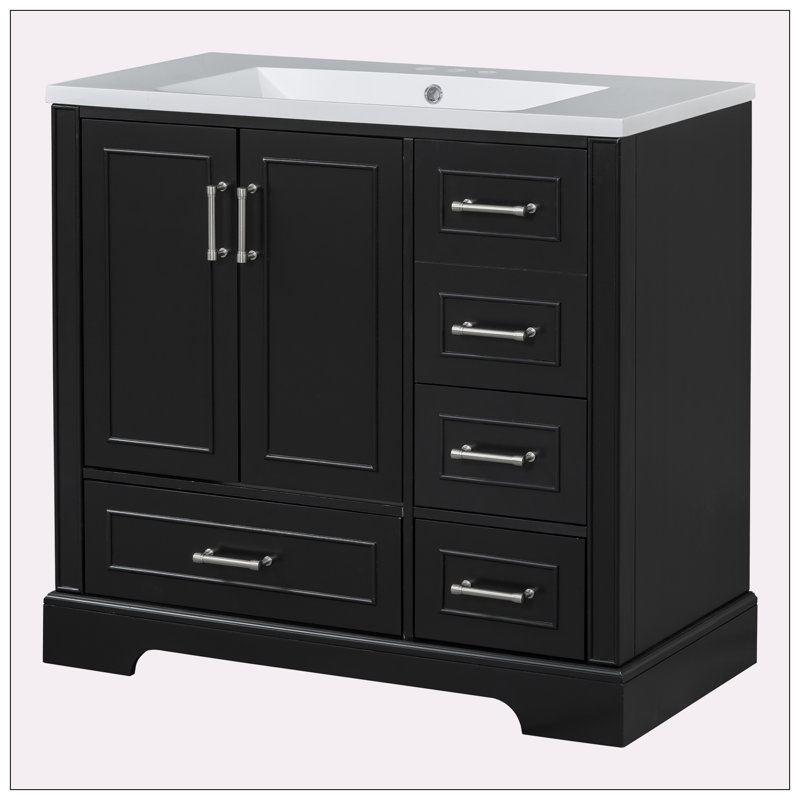 Ensemble de meuble-lavabo traditionnel 36 "avec lavabo en résine