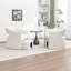 Fauteuil demi-tonneau rembourré avec repose-pieds-738636742