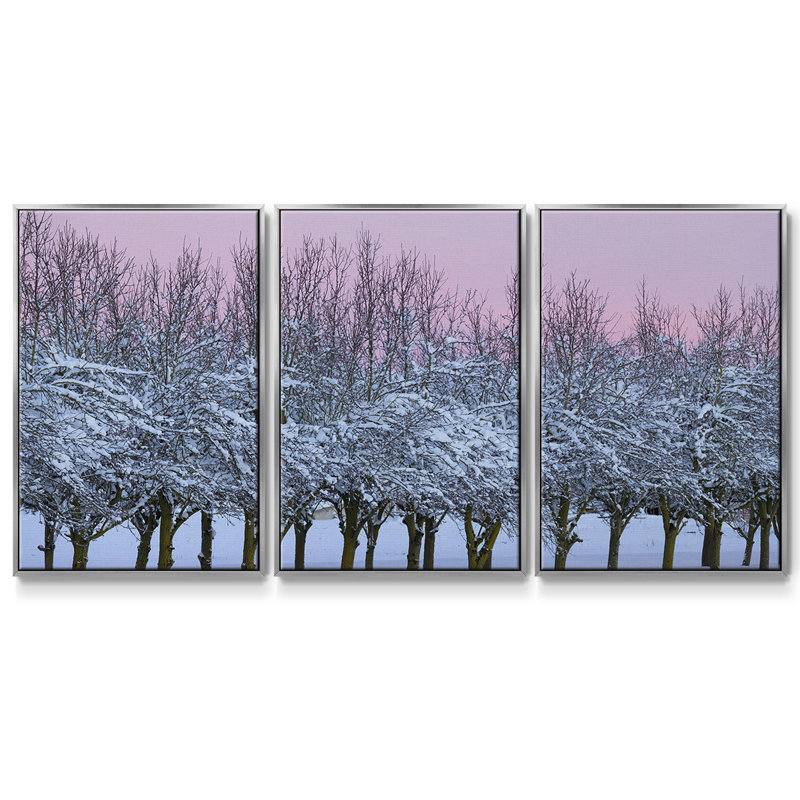 Winter's Beauty, 3 pièces, H 40 po x l 78 po x P 2 po, Argent