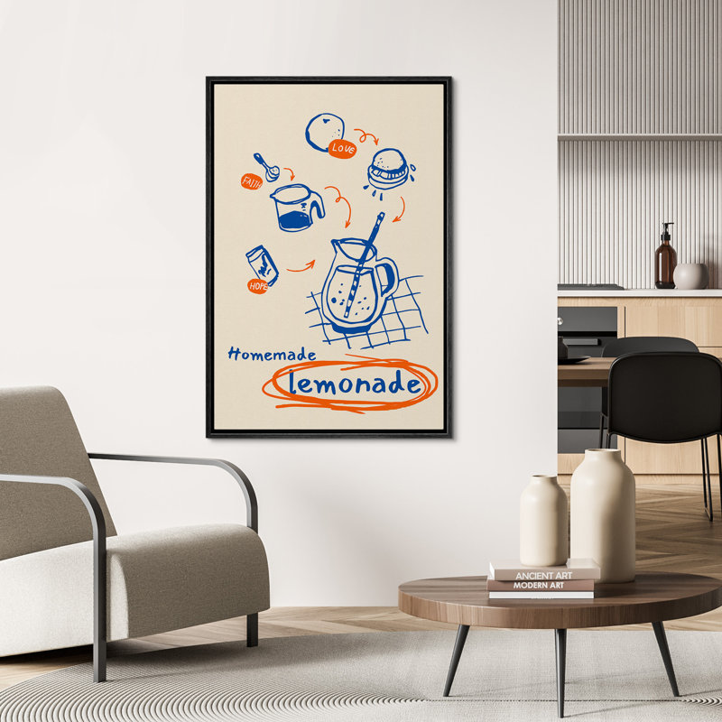 Affiche de limonade, art de cuisine, affiche de limonade, Noir, H 24 po x l 16 po