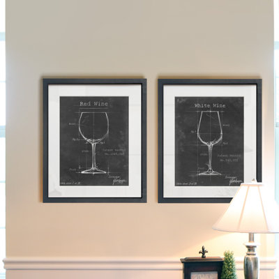 " Barware Blueprint III " 2 - Pieces Painting Print