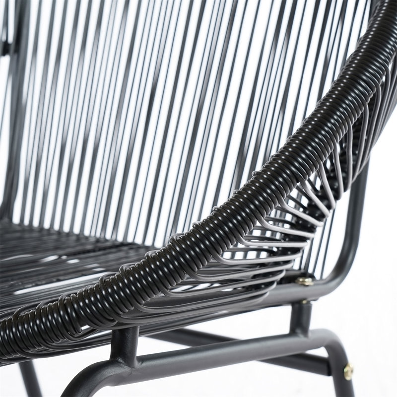 Ensemble de 2 chaises d'extérieur en rotin NUSA