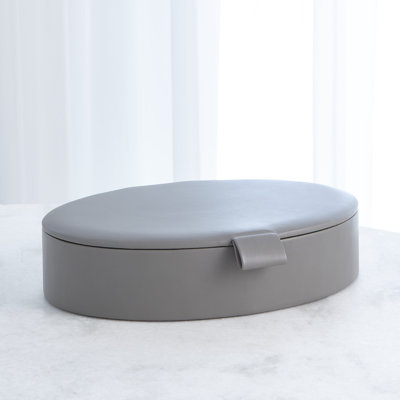 Signature Oval Leather Box