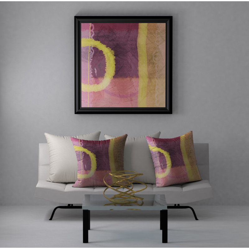 Abstract Down Reversible Throw Pillow, 24" x 24"