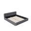 Upholstered Bed with Chunky Padded Headboard-165255185-165255187