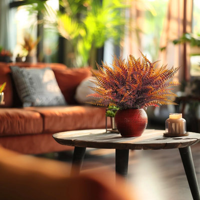 8 pièces de fougères artificielles Boston - résistantes aux rayons UV, fausses plantes réalistes pour l'extérieur et l'intérieur, décoration de boîte de fenêtre de porche de jardin, petite plante de fougère artificielle, fougère de remplissage 
