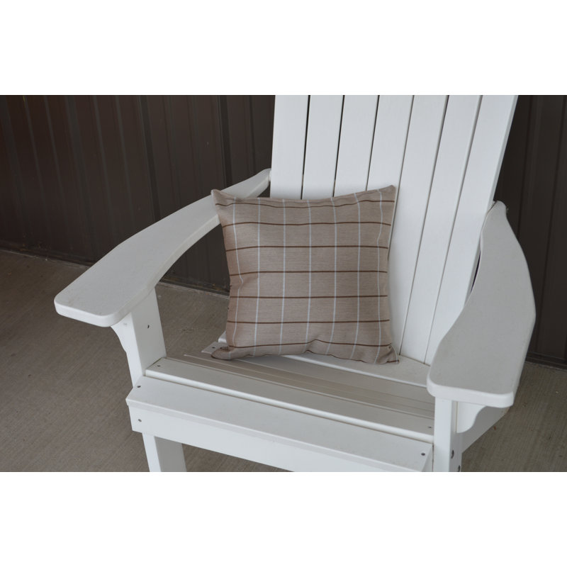 Housse de coussin d'extérieur carré Sundown, H 15 po x l 15 po, Brun clair chalet