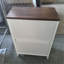 Armoire de rangement Farmhouse avec tiroir et tablette réglable, armoire de cuisine blanche avec comptoir en noyer, armoire à café moderne pour la cuisine, la salle à manger, la salle de bain, le vestibule