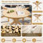 Table de salle à manger ronde d'extérieur, table de patio avec base en forme de X, pour le jardin, la cour, le balcon et l'intérieur