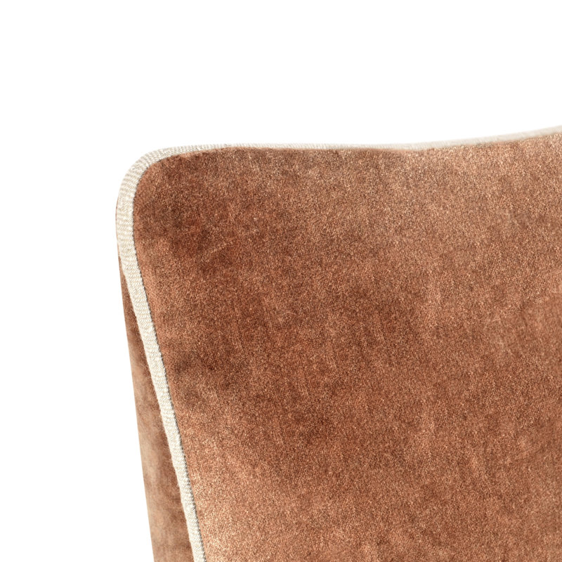 Harriet Pillow Cover & Insert, Hazel Brown, Rectangle 14"H x 20"W