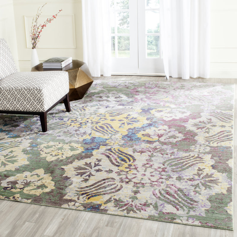 Thanh Performance Floral Rug, Rectangle 8' x 10'