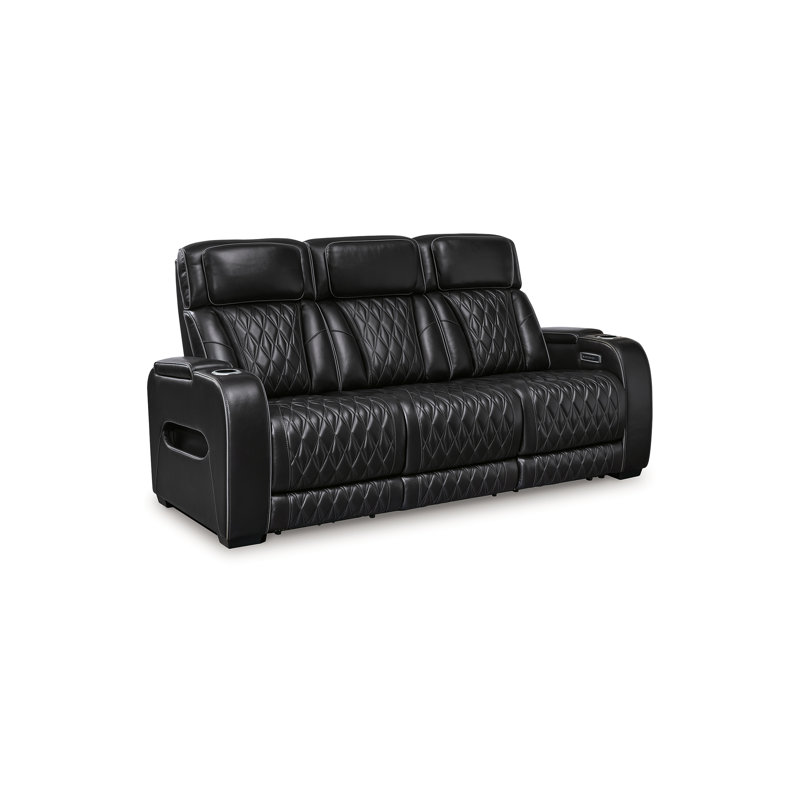 Canapé inclinable en cuir Boyington