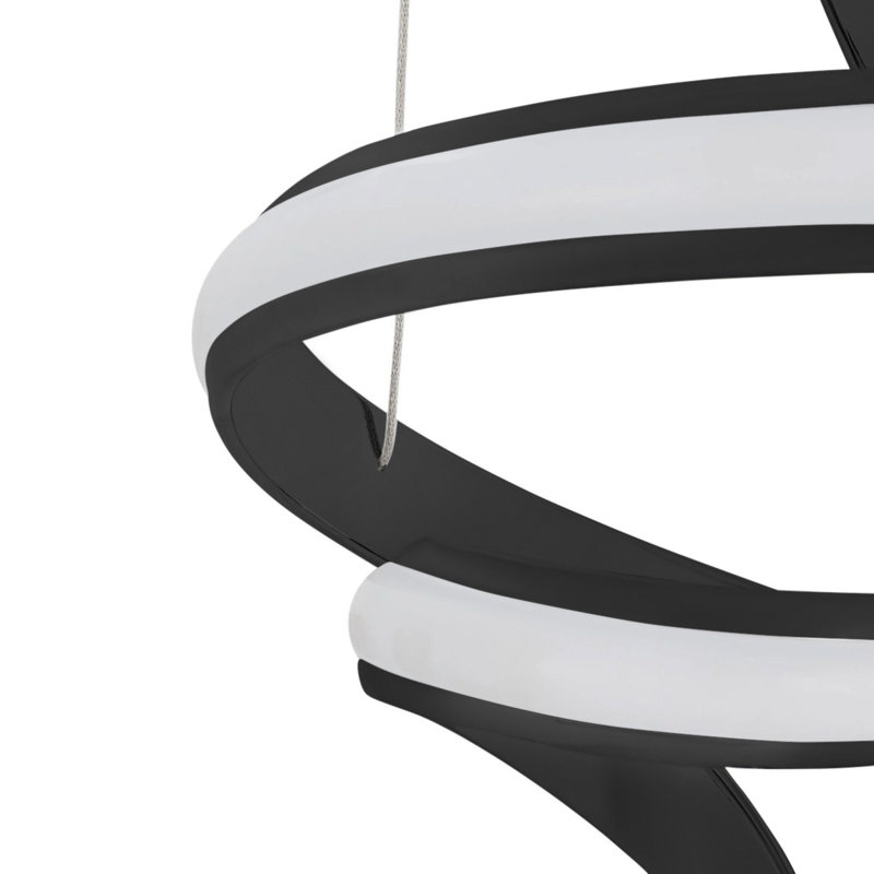 Midland 2 - Light Dimmable LED Geometric Chandelier, Black
