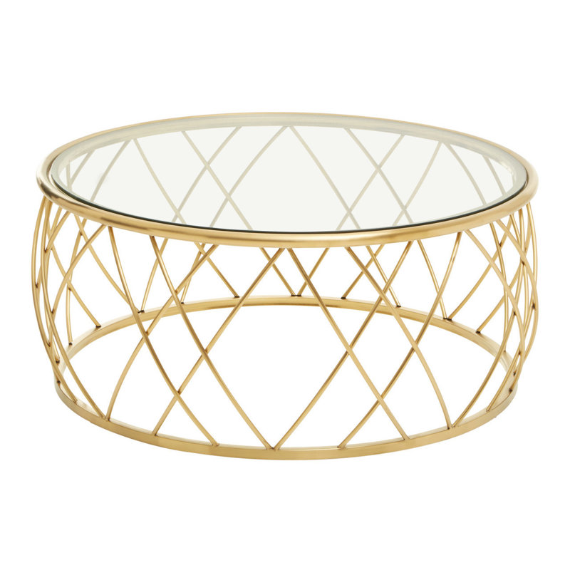 Leyla Frame Coffee Table, Gold
