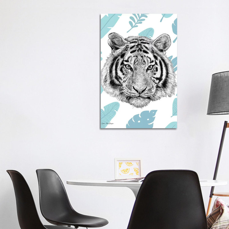 Tropical Tiger by Seven Trees Design - Wrapped Canvas Gallery-Wrapped Canvas Giclée, 101.6cm H x 66.04cm W