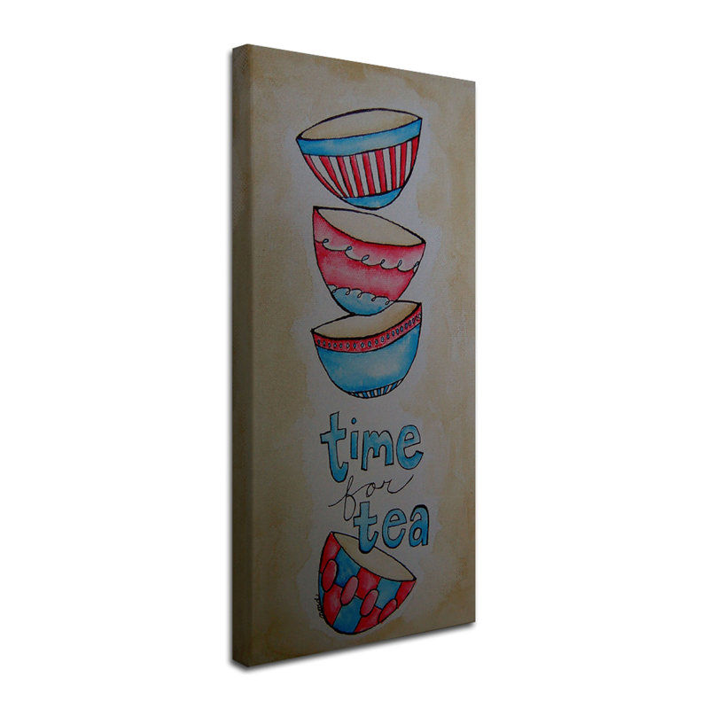 «Tea Time», reproduction d'art sur toile tendue, H 47 po x l 24 po x P 2 po