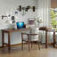 Bureau en bois de noyer clair en forme de L-108959863-108959861