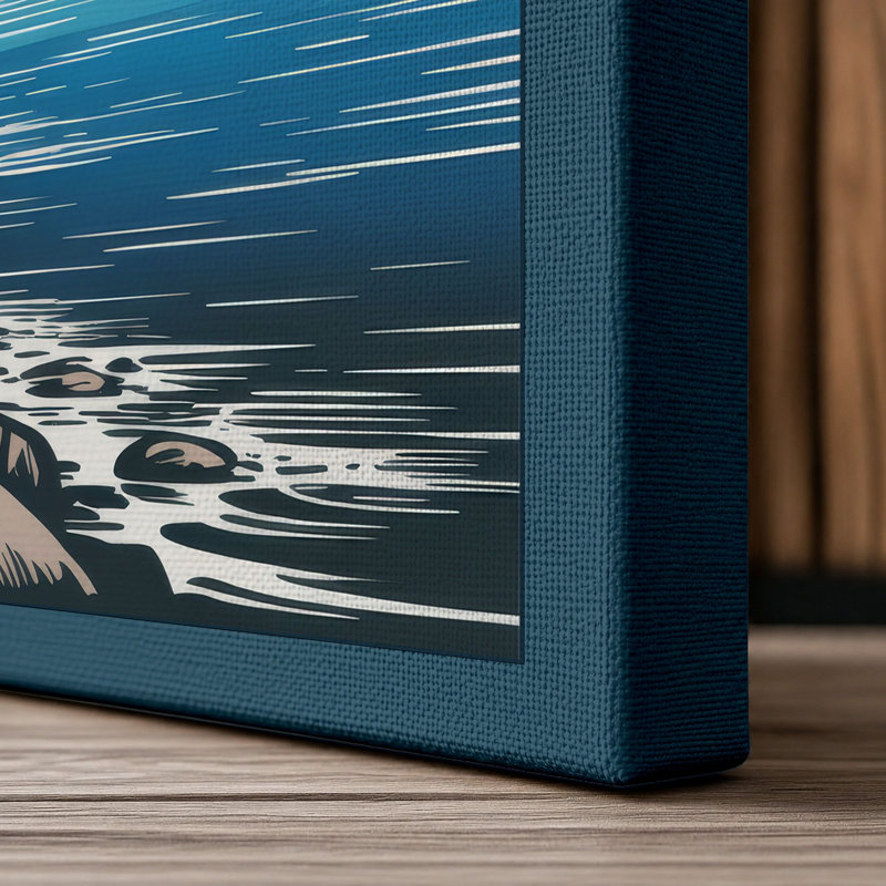 Print, 18x12 - 45.7 x 30.5 cm, Teal Border