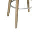 Tabouret de bar pivotant avec pieds en bois massif, hauteur du siège, finition récupérée, repose-pieds en métal, assemblage requis avec le tissu, mat-1260428456