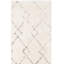 Powell Geometric Handmade Tufted Shag Wool Ivory/Black Area Rug-388934804