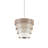 Graduation 1 - Light Taupe/Champagne Cylinder Pendant