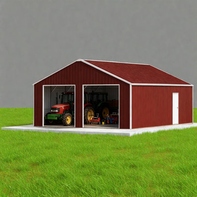 Durable Steel Sheds, Spacious 45ft X 25ft, Industrial Style Storage