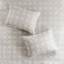 Housse de couette 4 pièces très grand / très grand, housse de couette en coton brodé, revers médaillon gris, housse de très grand lit, avec médaillon, literie réversible